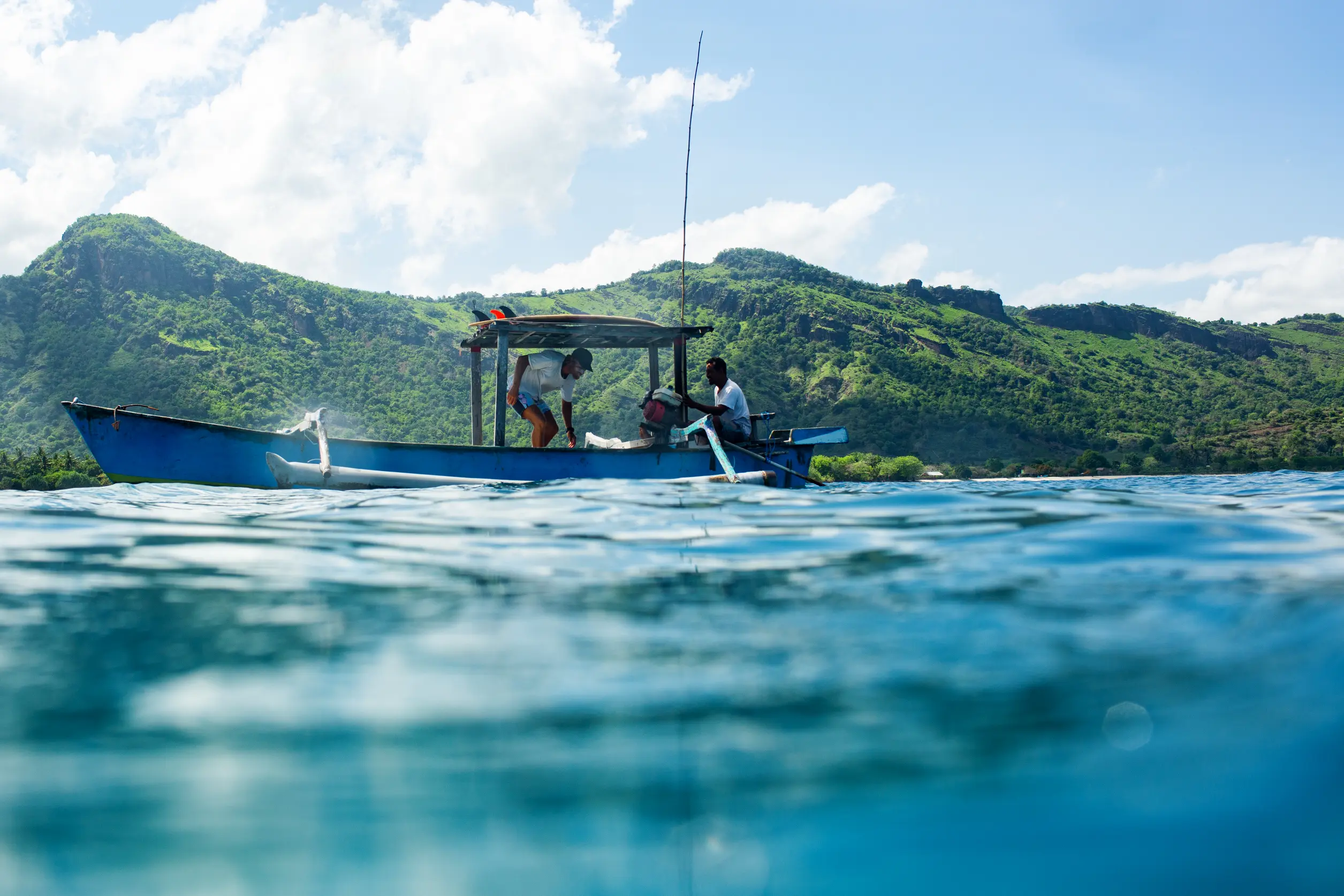 two men boat
