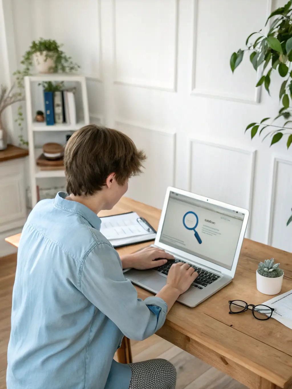 A person managing multiple social media accounts on a laptop, showcasing social media management services.