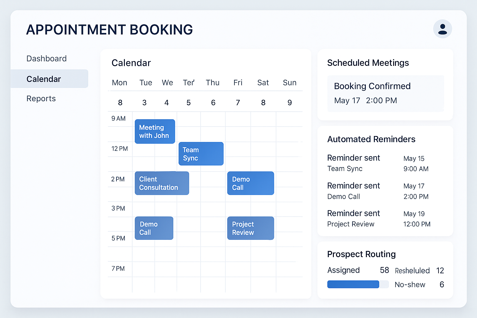 Professional automated appointment booking dashboa 1758810825744