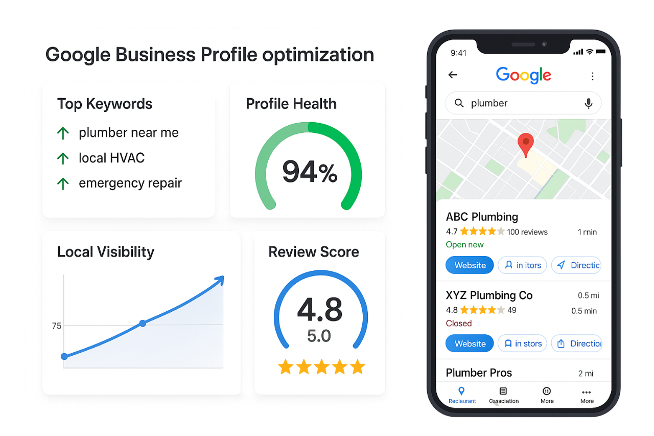 Professional business dashboard mockup showing Goo 1758899651291 Photoroom