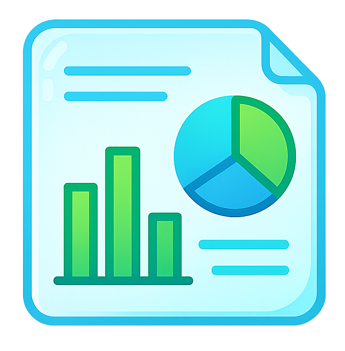 Professional colorful icon for Transparent Report 1758900022790